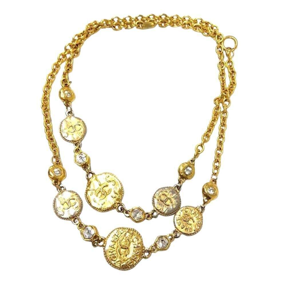 CHANEL Vintage Gold Logo Necklace - Picture 2 of 8